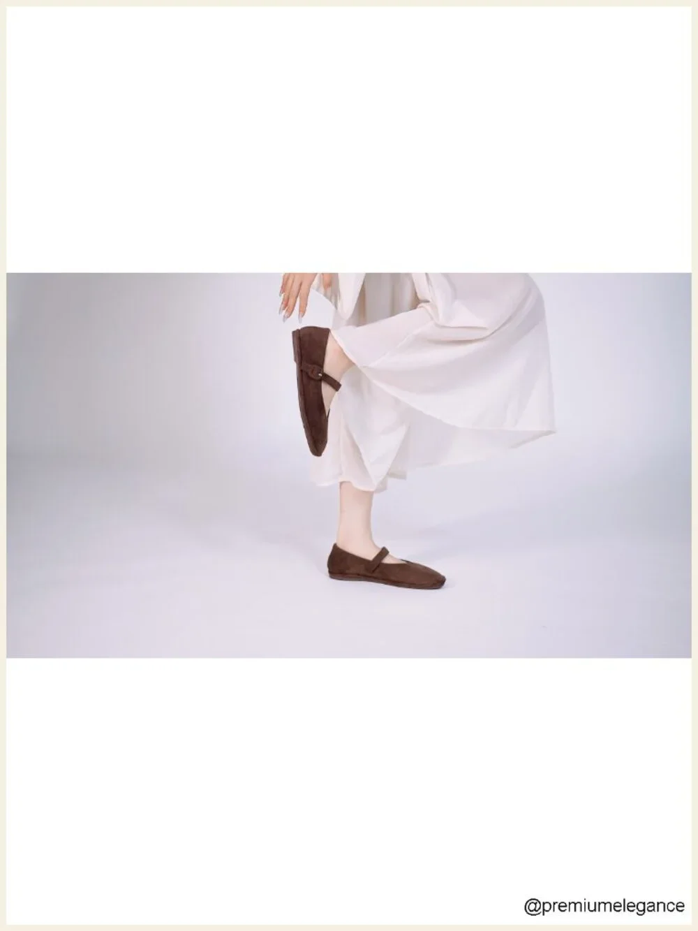 Elegant V-Cut Square Toe Mary Jane Flats with Adjustable Strap Ballet Shoes